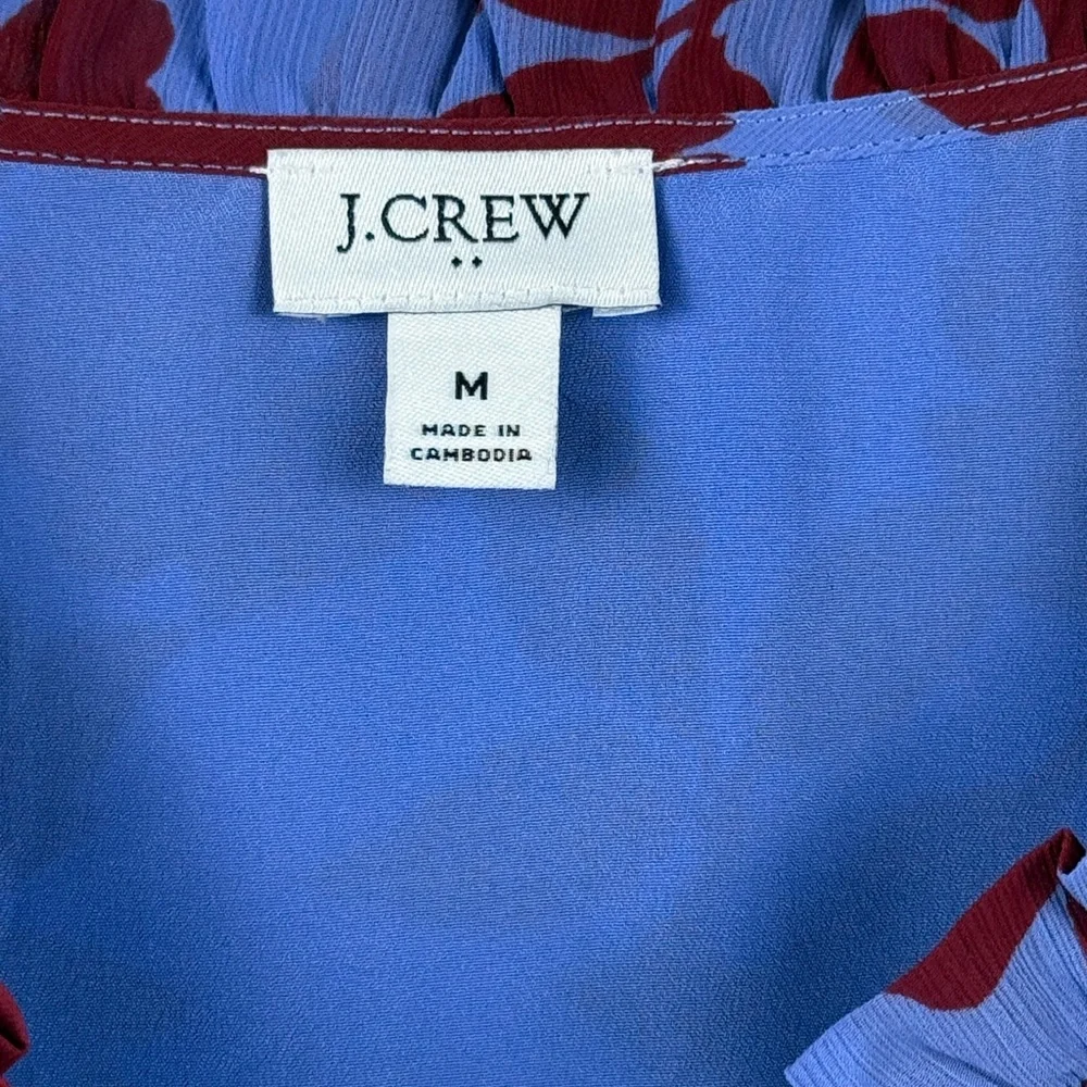 J. Crew Floral V-Neck Half Sleeve Women’s Size Medium